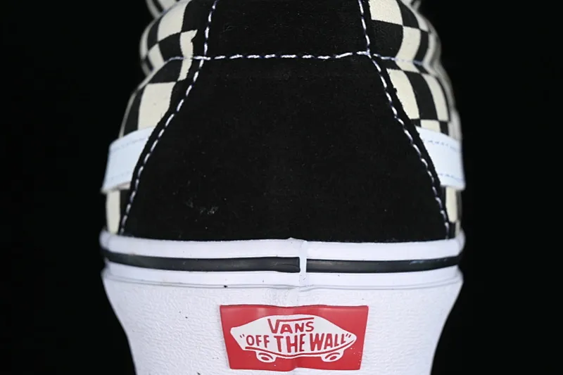 All categories Vans Vans series Vans Mid Vans China Vans Sk8-Mid black and white checkerboard mid-top casual sneakers VN0A391FQXH